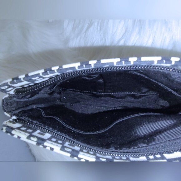 Bally "B" logo tote + pouch set canvas leather EUC - Picture 9 of 11